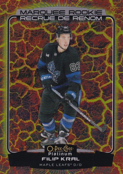 insert RC karta FILIP KRÁL 22-23 OPC Platinum Marquee Rookie Hot Magma /499